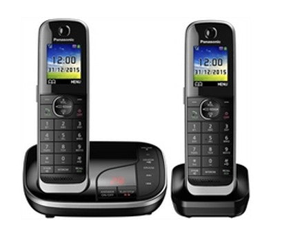 Panasonic Schnurlostelefon mit AB KX-TGJ322GB Duo - schwarz Panasonic Schnurlostelefon mit AB KX-TGJ322GB Duo - schwarz